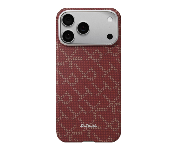 PITAKA Ultra-Slim Case Monogram-Gold/Red iPhone 17 Pro - 1369583 - zdjęcie